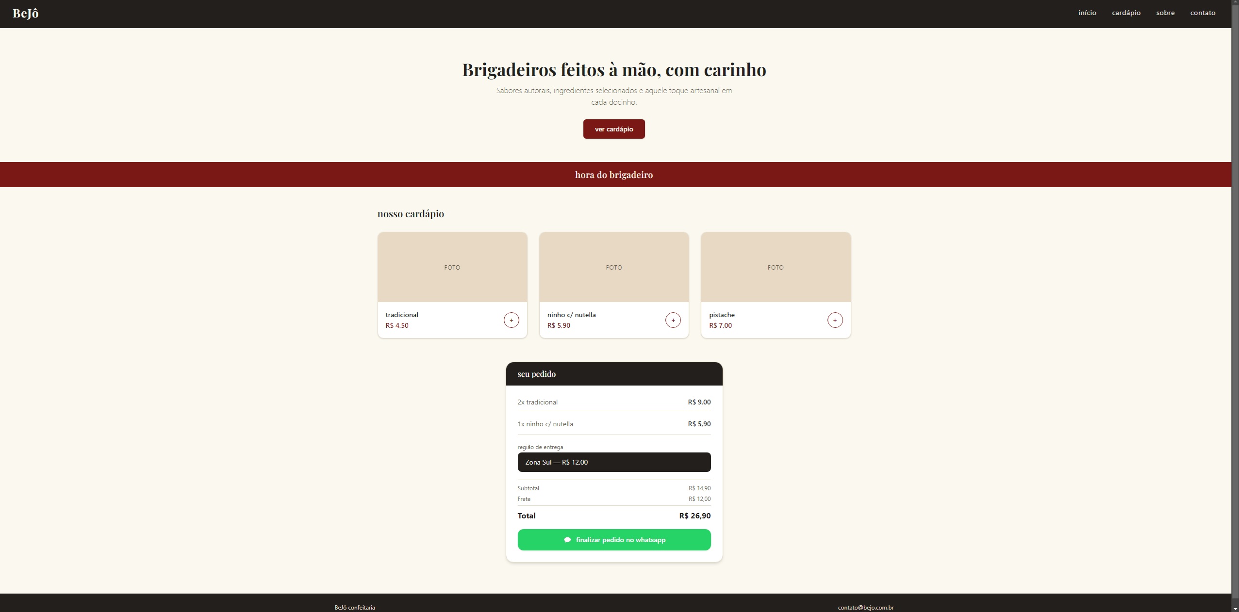 BeJô Confeitaria - Screenshot 1