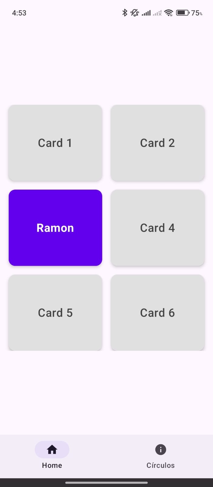 App de Cards & Circles - Tela 1